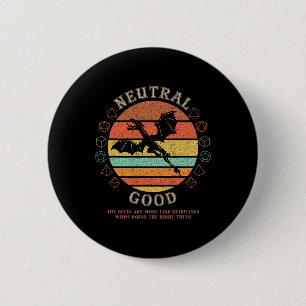 Macaron Rond 5 Cm Bien Neutre Faisant la Bonne Chose Joueur Rpg Vint