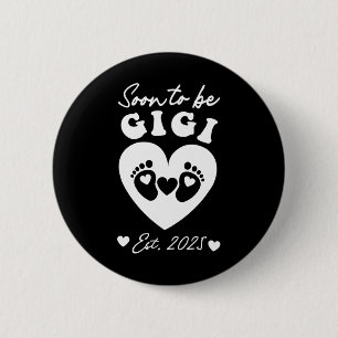 Macaron Rond 5 Cm Bientôt Être Gigi 2025 Fête Des Mères Première Mam