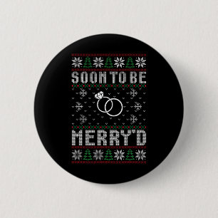 Macaron Rond 5 Cm Bientôt Marié Joyeux Marié de Noël Groom C