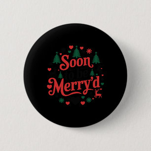 Macaron Rond 5 Cm Bientôt Merryd Noël Engagé Couple Matchin