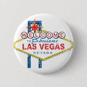 Macaron Rond 5 Cm Bienvenue à Fabulous Las Vegas