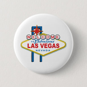 Macaron Rond 5 Cm Bienvenue à Las Vegas