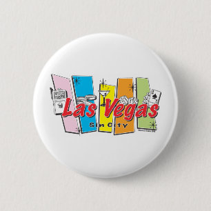 Macaron Rond 5 Cm Bienvenue à Las Vegas Sin City