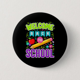 Macaron Rond 5 Cm Bienvenue à l'école, premier jour d'école