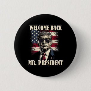 Macaron Rond 5 Cm Bienvenue Byck Monsieur le Président Donald Trump