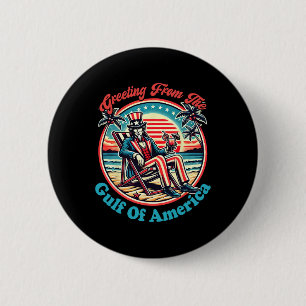 Macaron Rond 5 Cm Bienvenue En Amérique Golfe - Golfe Du Mexique 202