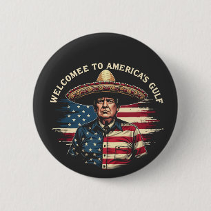 Macaron Rond 5 Cm Bienvenue sur la côte Est de Trump aux États-Unis