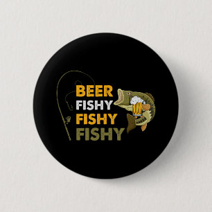 Macaron Rond 5 Cm Biére Poisson Poisson Pêcheur Amateur De Pêche Rét