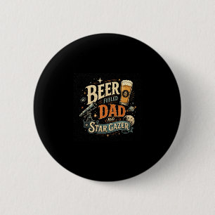Macaron Rond 5 Cm Bières pour papa regardant les étoiles pour la fêt