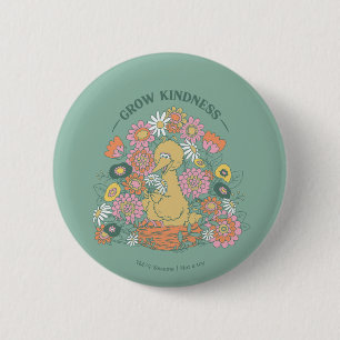Macaron Rond 5 Cm Big Bird   Grow Kindness Floral Graphic