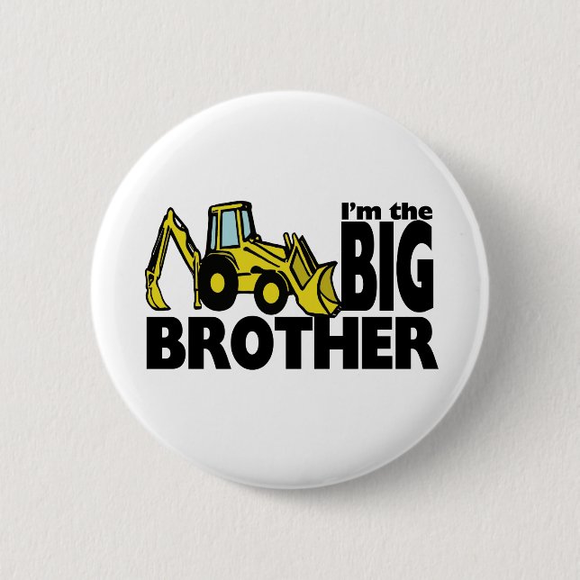 Macaron Rond 5 Cm Big Brother Backhoe (Devant)