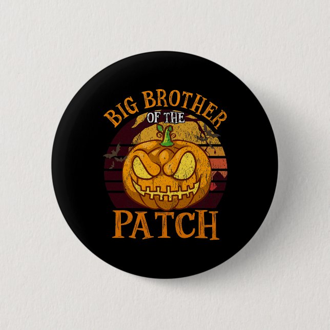 Macaron Rond 5 Cm Big Brother Du Groupe Patch Family Halloween (Devant)