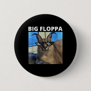 Macaron Rond 5 Cm Big Floppa Mat Chat