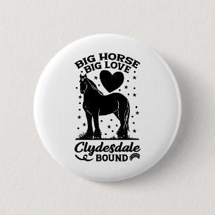 Macaron Rond 5 Cm Big Horse Big Love Clydesdale Bound Horseback Ridi