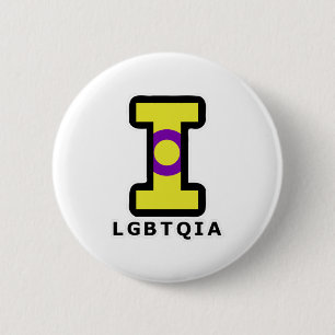 Macaron Rond 5 Cm Big Intersex I in LGBTQIA