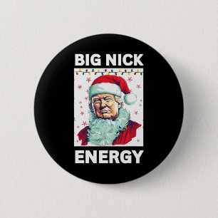 Macaron Rond 5 Cm Big Nick Energy Président Trump Père Noël Christ