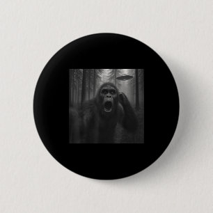 Macaron Rond 5 Cm Bigfoot Alien Ufo Selfie Drôle Sasquatch Meme Homm