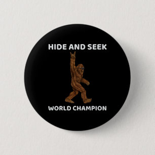 Macaron Rond 5 Cm Bigfoot Caché Et Chercher Champion Du Monde Amusan