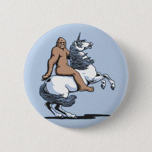 Macaron Rond 5 Cm Bigfoot montant une licorne