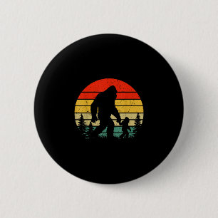 Macaron Rond 5 Cm Bigfoot papa et fils famille vintage assortis