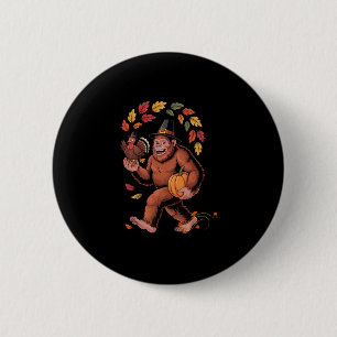 Macaron Rond 5 Cm Bigfoot Pèlerin Dinde Pomme de terre Jour de l'Act