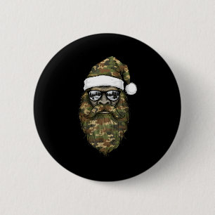 Macaron Rond 5 Cm Bigfoot Visage Lunettes Santa Noël Camo Noël Sas