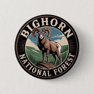 Macaron Rond 5 Cm Bighorn National Forest Bighorn Sheep