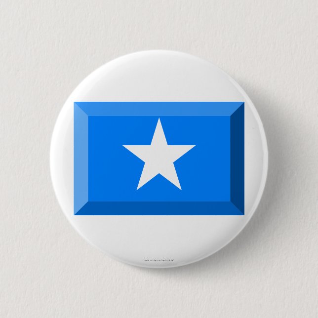 Macaron Rond 5 Cm Bijou de drapeau de la Somalie (Devant)