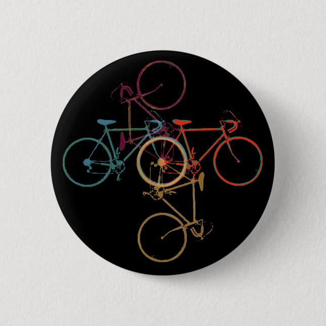 Macaron Rond 5 Cm bike - cyclines (Devant)