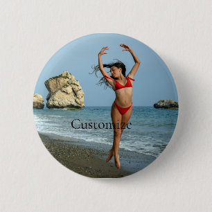 Macaron Rond 5 Cm Bikini Model Dancing Thunder_Cove