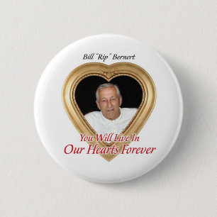 Macaron Rond 5 Cm Bill Bernert - bouton d'hommage