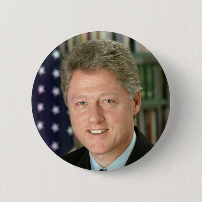 Macaron Rond 5 Cm Bill Clinton (Devant)