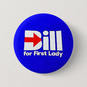 Macaron Rond 5 Cm Bill Clinton pour la Première Dame