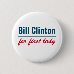 Macaron Rond 5 Cm Bill Clinton pour la première dame
