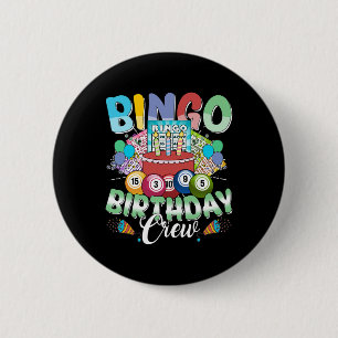 Macaron Rond 5 Cm Bingo Anniversaire Équipe Joueur de Bingo Vintage 