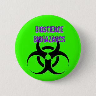 Macaron Rond 5 Cm Biohazard, Biohazards de biosciences
