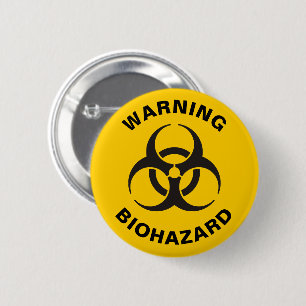 Macaron Rond 5 Cm Biohazard icon