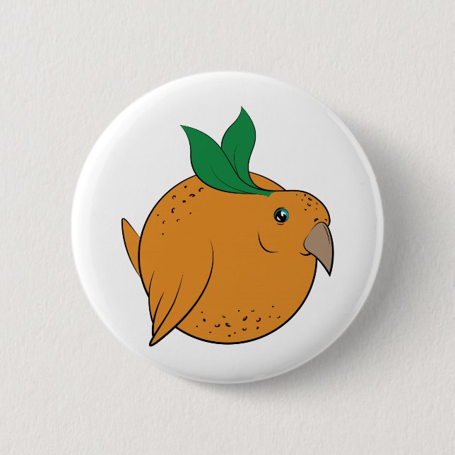 Macaron Rond 5 Cm Birble orange (Devant)