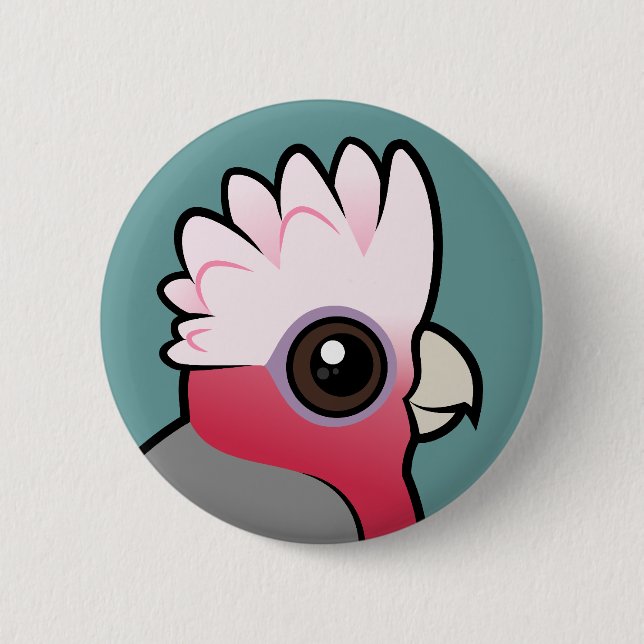 Macaron Rond 5 Cm Birdorable Galah (Devant)