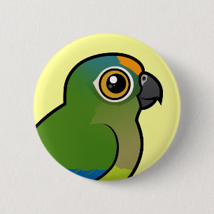 Macaron Rond 5 Cm Birdorable Pêche-a affronté la perruche