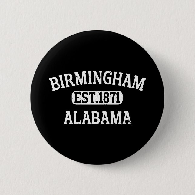 Macaron Rond 5 Cm Birmingham Alabama Vintage (Devant)