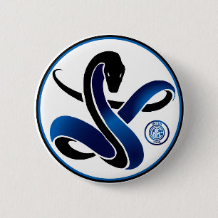 Macaron Rond 5 Cm Biscione Nerazzurro Inter (épingle de serpent)