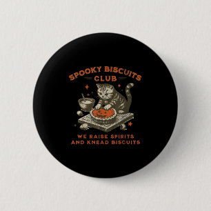 Macaron Rond 5 Cm Biscuits Club éffrayant Chat, Biscuits d'Halloween