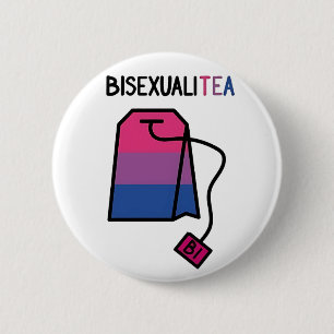 Macaron Rond 5 Cm BisexualiTEA Bi Pride Drapeau Thé bisexuel