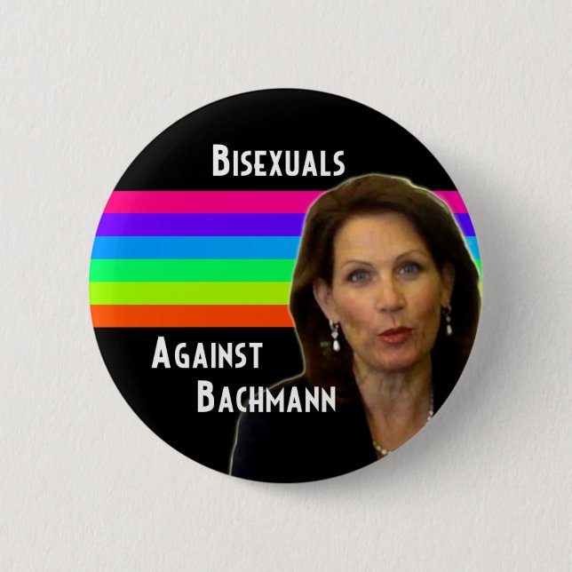 Macaron Rond 5 Cm Bisexuals contre le bouton de Bachmann (Devant)