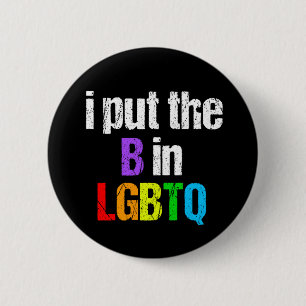 Macaron Rond 5 Cm Bisexuel drôle LGBTQ