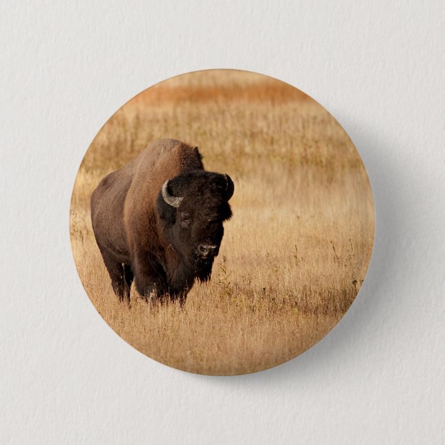 Macaron Rond 5 Cm Bison (Devant)