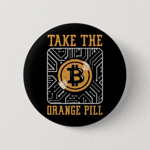 Macaron Rond 5 Cm Bitcoin Crypto Prendre La Pilule Orange Pill