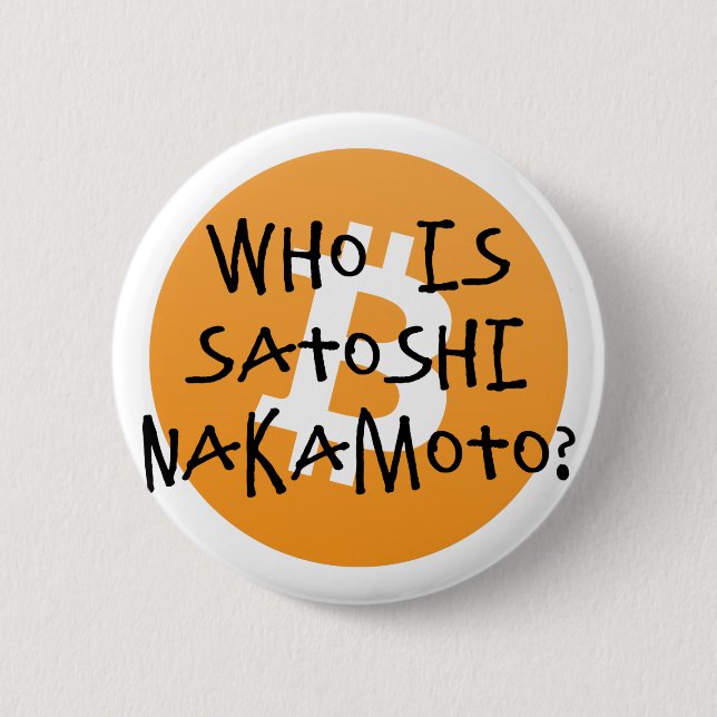 Macaron Rond 5 Cm Bitcoin - qui est Satoshi Nakamoto ? (Devant)