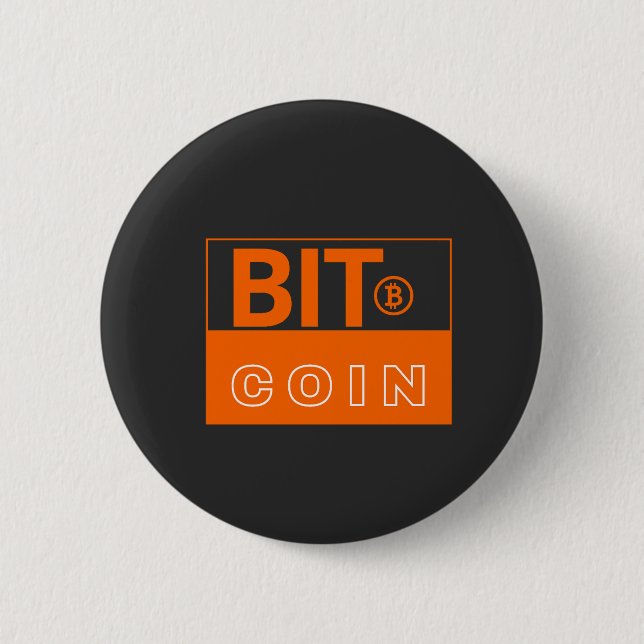 Macaron Rond 5 Cm Bitcoin visuel (Devant)